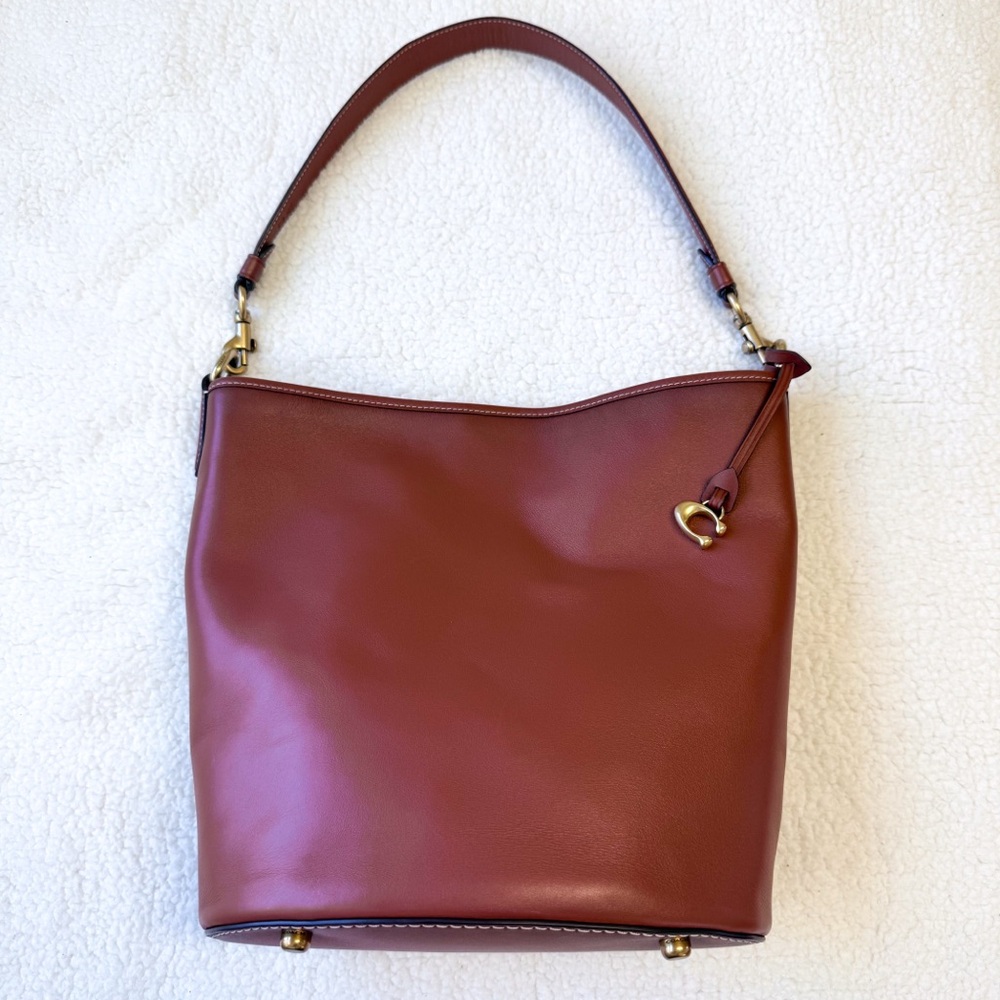 Coach 2022 Dakota Large Bucket Glove Tanned Brown Leather Shoulder Bag CH726 EUC